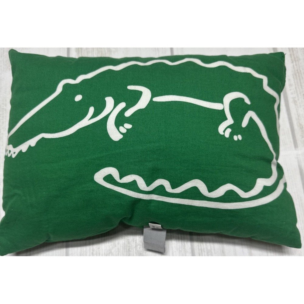 Lands End Home Green pillow Alligator Kids Room White Gator